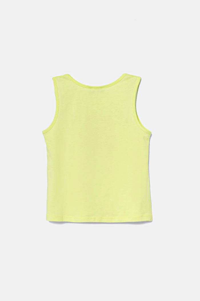 United Colors of Benetton top bawełniany dziecięcy 3I1XGH012.P.Seasonal zielony SS25