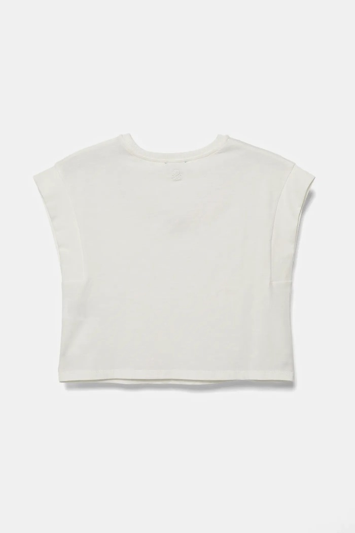 United Colors of Benetton t-shirt dziecięcy 3JFAC10PD.G.Seasonal biały SS25