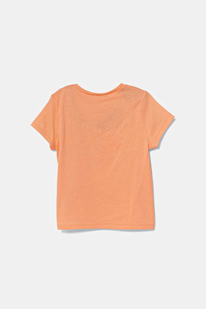 Dětské bavlněné tričko United Colors of Benetton 3I1XG10JJ.P.Seasonal oranžová SS25