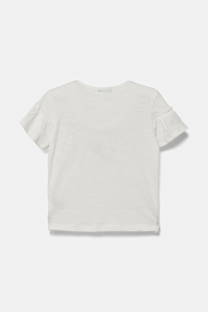 Dječja pamučna majica kratkih rukava United Colors of Benetton 38V4G10JI.P.Seasonal bijela SS25