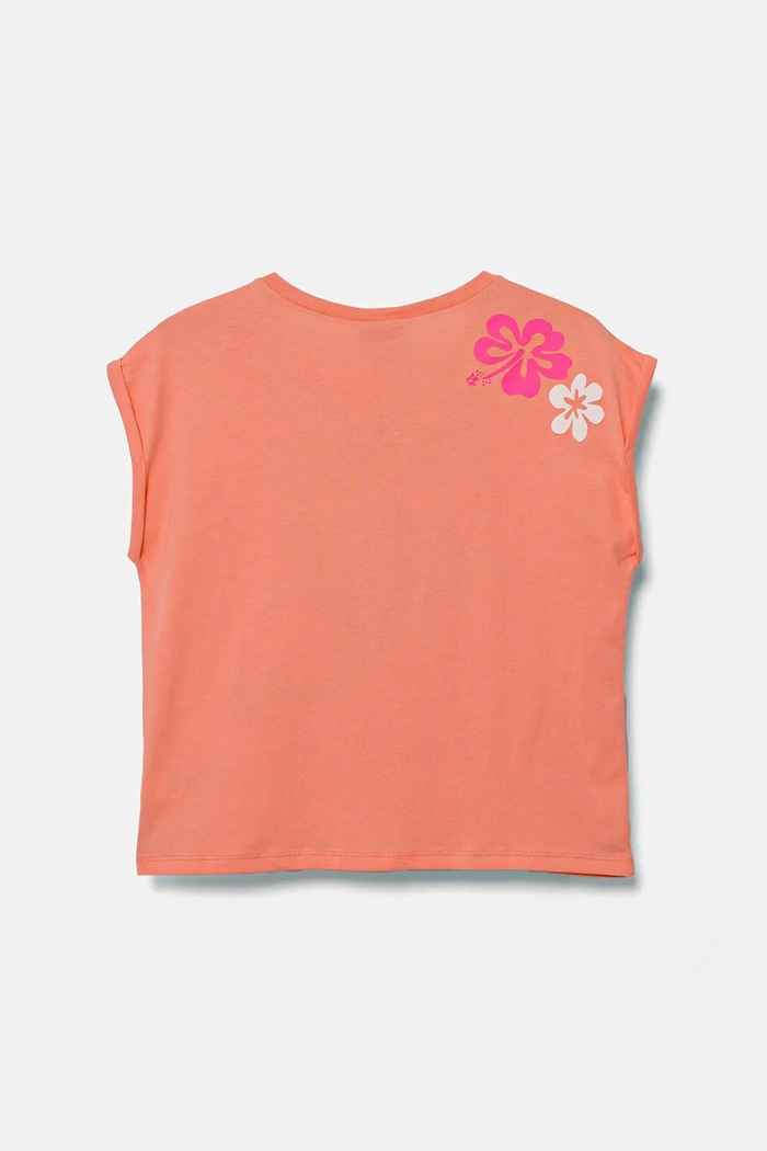 Dječja pamučna majica kratkih rukava United Colors of Benetton x Disney 3JERC10P2.G.Seasonal narančasta SS25