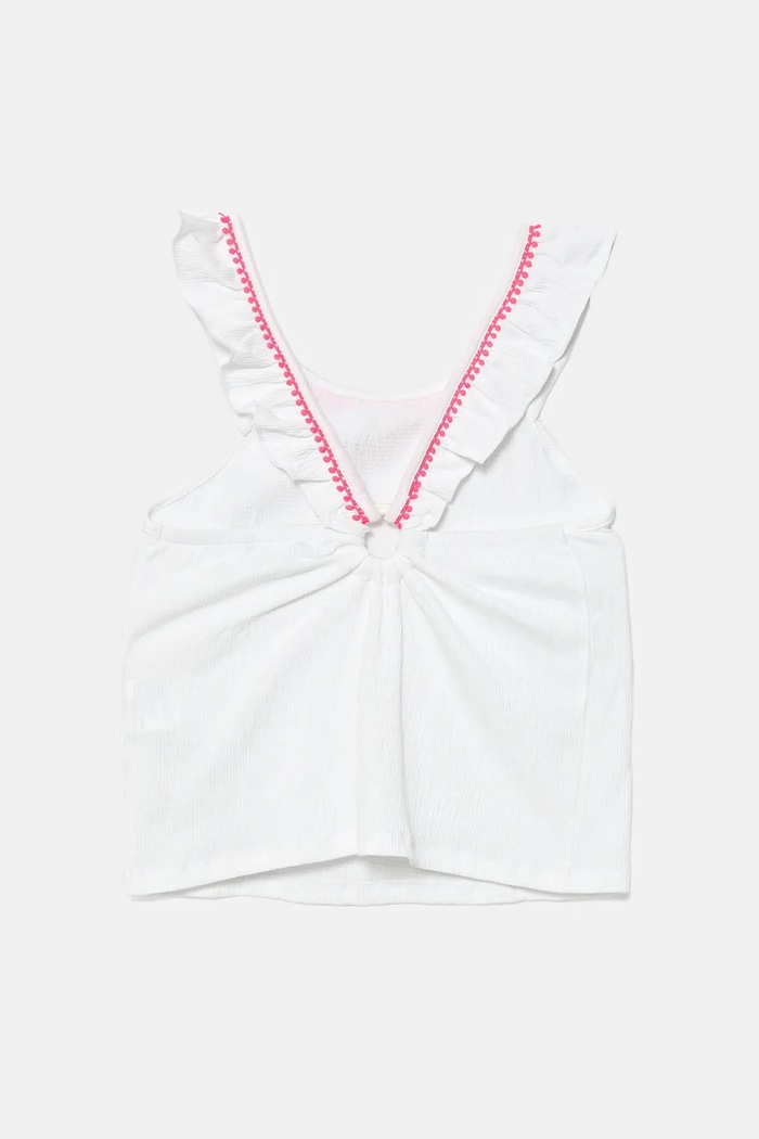 Dětský top United Colors of Benetton 366NCH01X.G.Seasonal bílá SS25