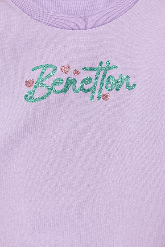 Dziewczynka United Colors of Benetton top bawełniany dziecięcy 3I1XCH01Z.G.Seasonal fioletowy