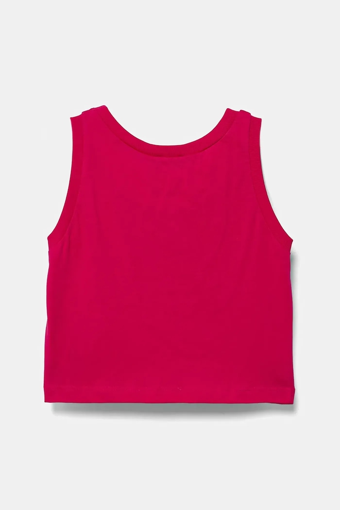 Детски памучен топ United Colors of Benetton 3I1XCH01Z.G.Seasonal розов SS25