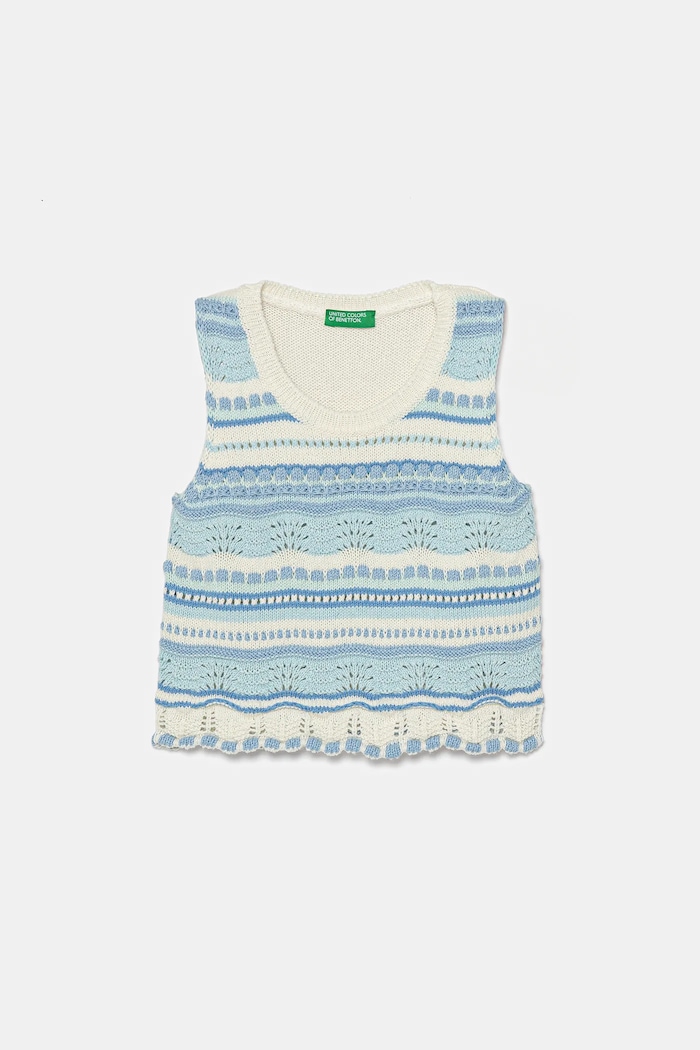 Dječji top United Colors of Benetton Planet friendly plava 104FHH001.P.Seasonal