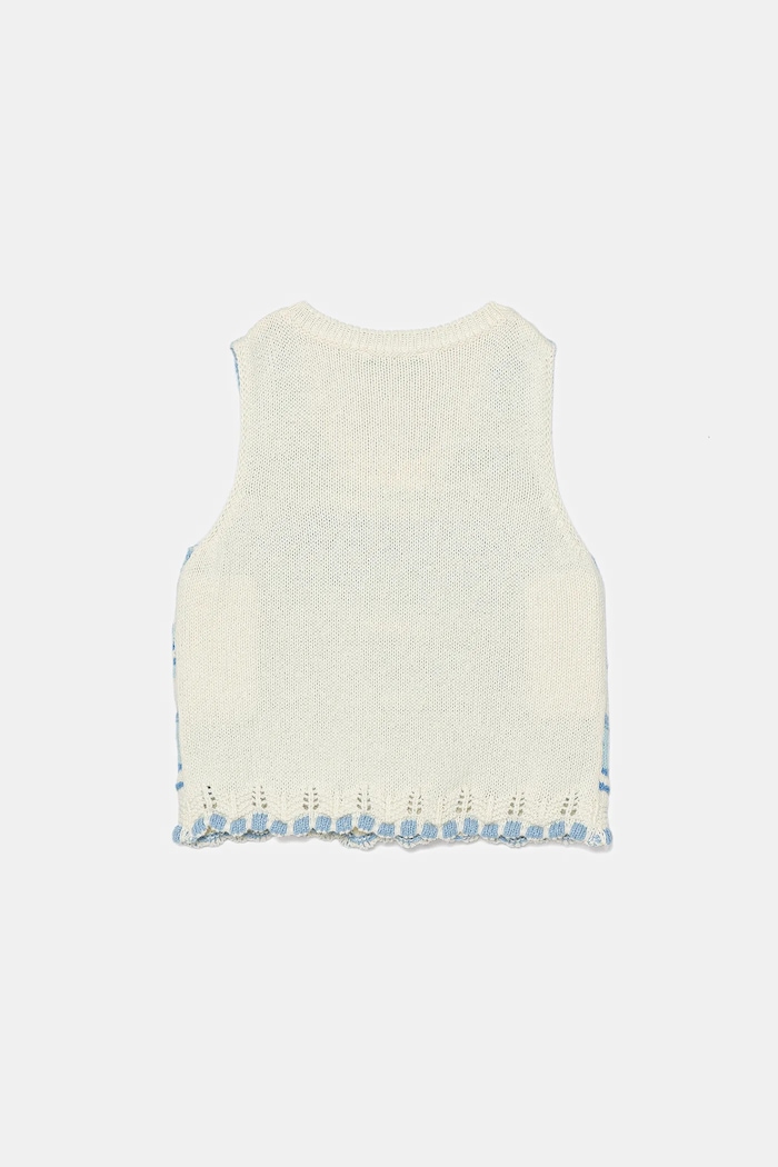Dječji top United Colors of Benetton 104FHH001.P.Seasonal plava SS25