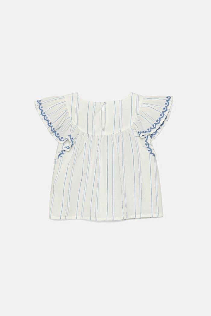 United Colors of Benetton bluzka bawełniana dziecięca 54HZGQ02Q.P.Seasonal biały SS25