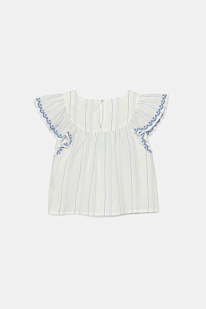 United Colors of Benetton bluzka bawełniana dziecięca 54HZGQ02Q.P.Seasonal biały SS25