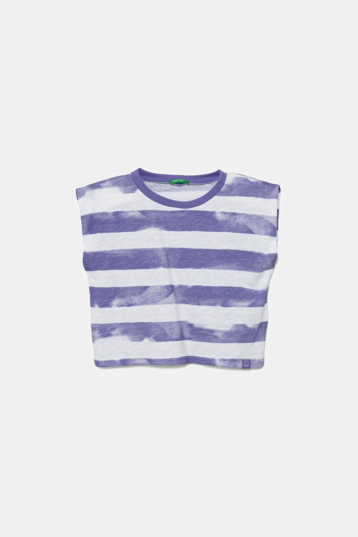United Colors of Benetton gyerek pamut póló pamut lila 3SL3C10OW.G.Seasonal