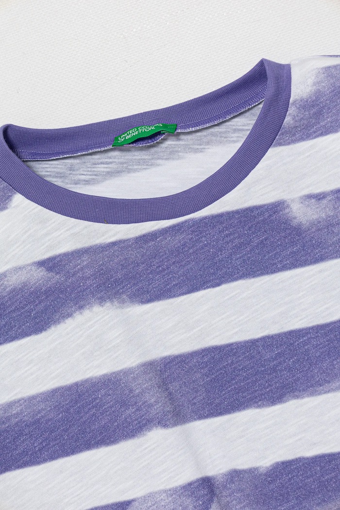 Lány United Colors of Benetton gyerek pamut póló 3SL3C10OW.G.Seasonal lila