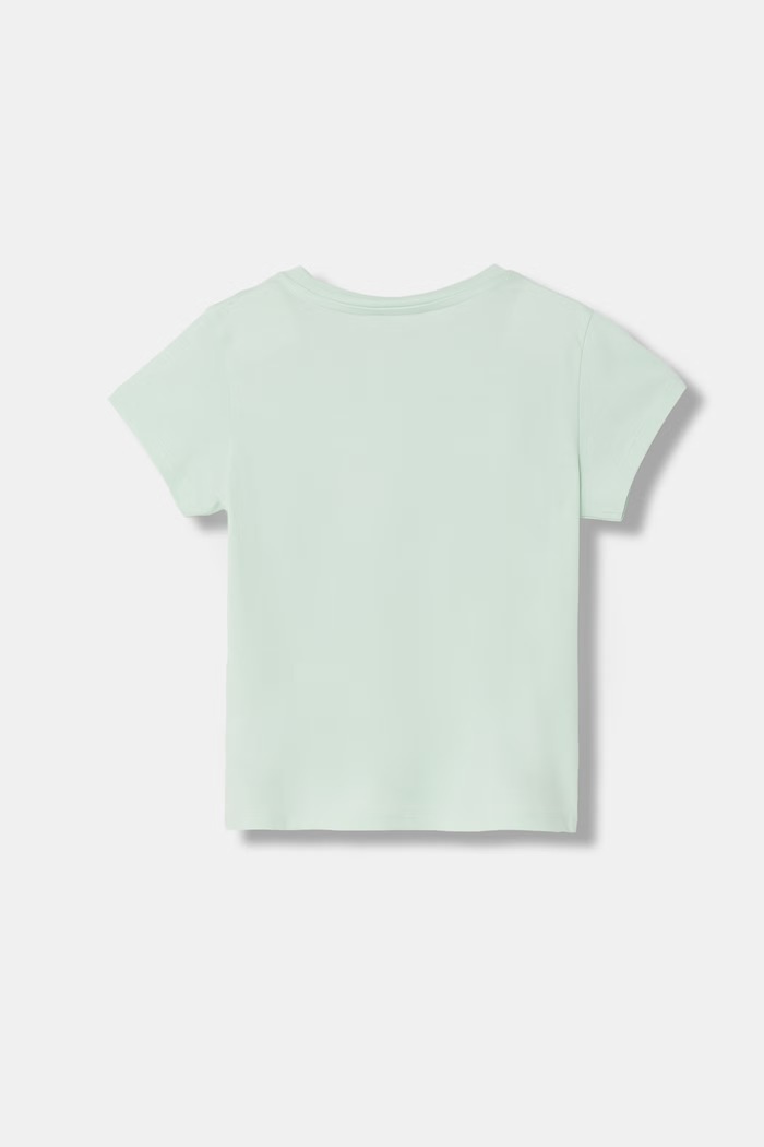 Παιδικό βαμβακερό μπλουζάκι United Colors of Benetton 3I1XG10JB.P.Seasonal πράσινο SS25