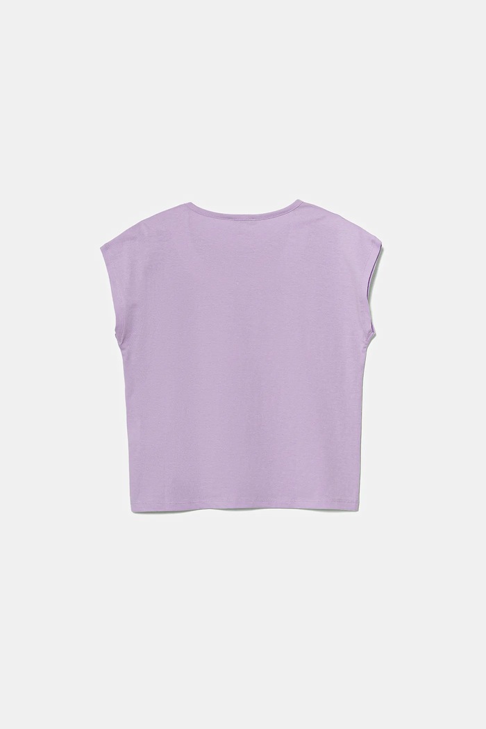 Παιδικό βαμβακερό μπλουζάκι United Colors of Benetton 3I1XC10P1.G.Seasonal μωβ SS25