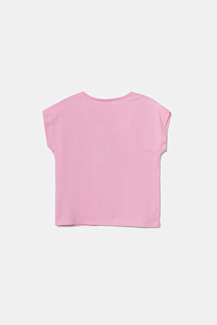 Dětské bavlněné tričko United Colors of Benetton 3I1XC10P1.G.Seasonal růžová SS25