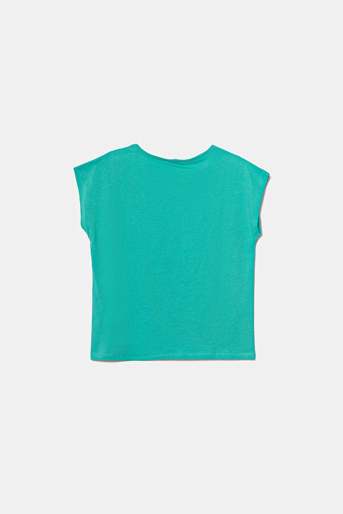Παιδικό βαμβακερό μπλουζάκι United Colors of Benetton 3I1XC10P1.G.Seasonal τιρκουάζ SS25