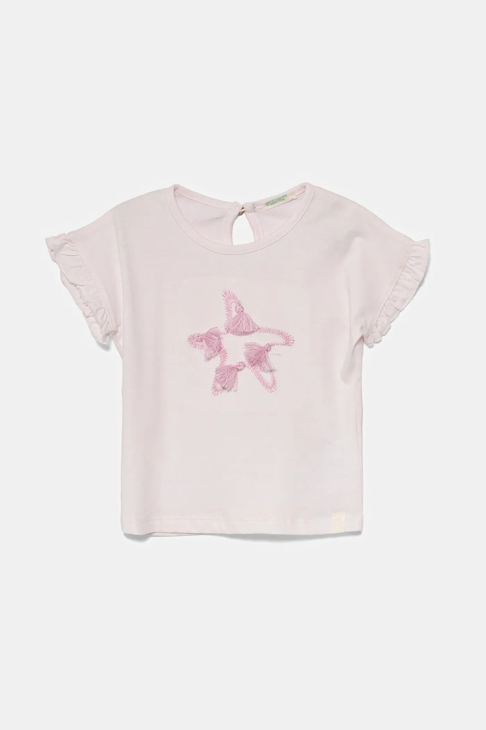 Majica kratkih rukava za bebe United Colors of Benetton pamuk roza 3I1XA106C.G.W.Seasonal