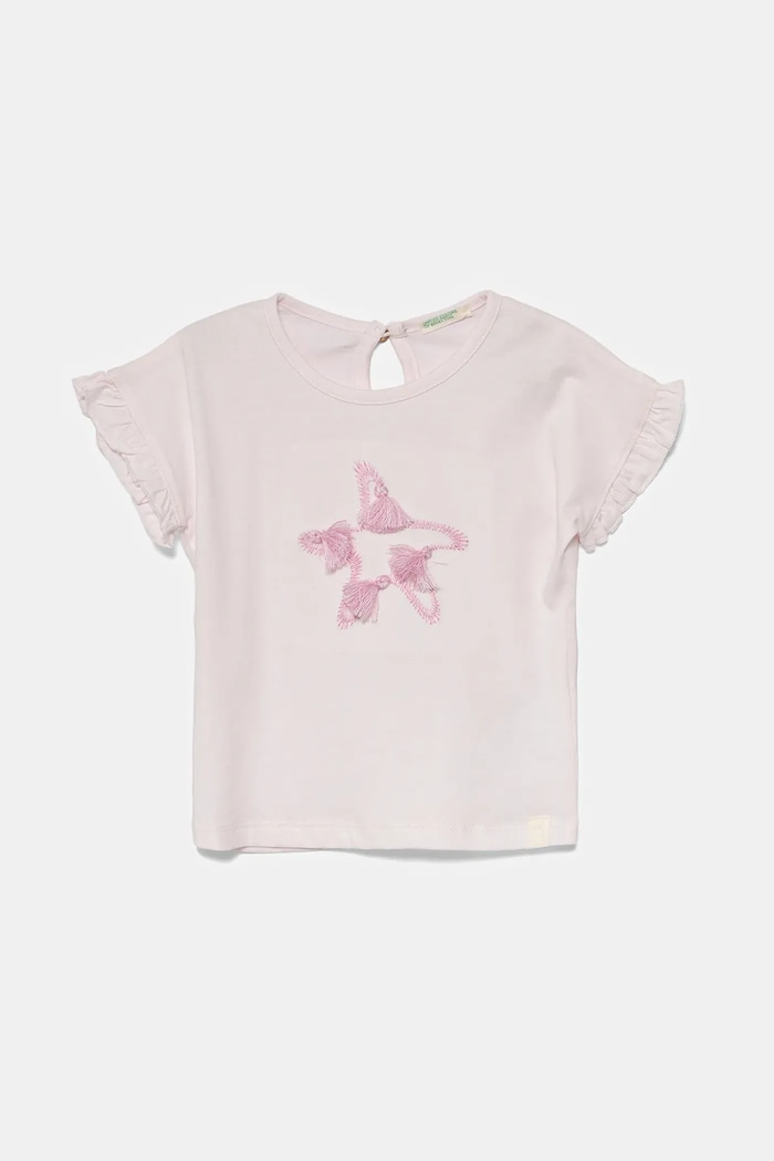 Majica kratkih rukava za bebe United Colors of Benetton pamuk roza 3I1XA106C.G.W.Seasonal