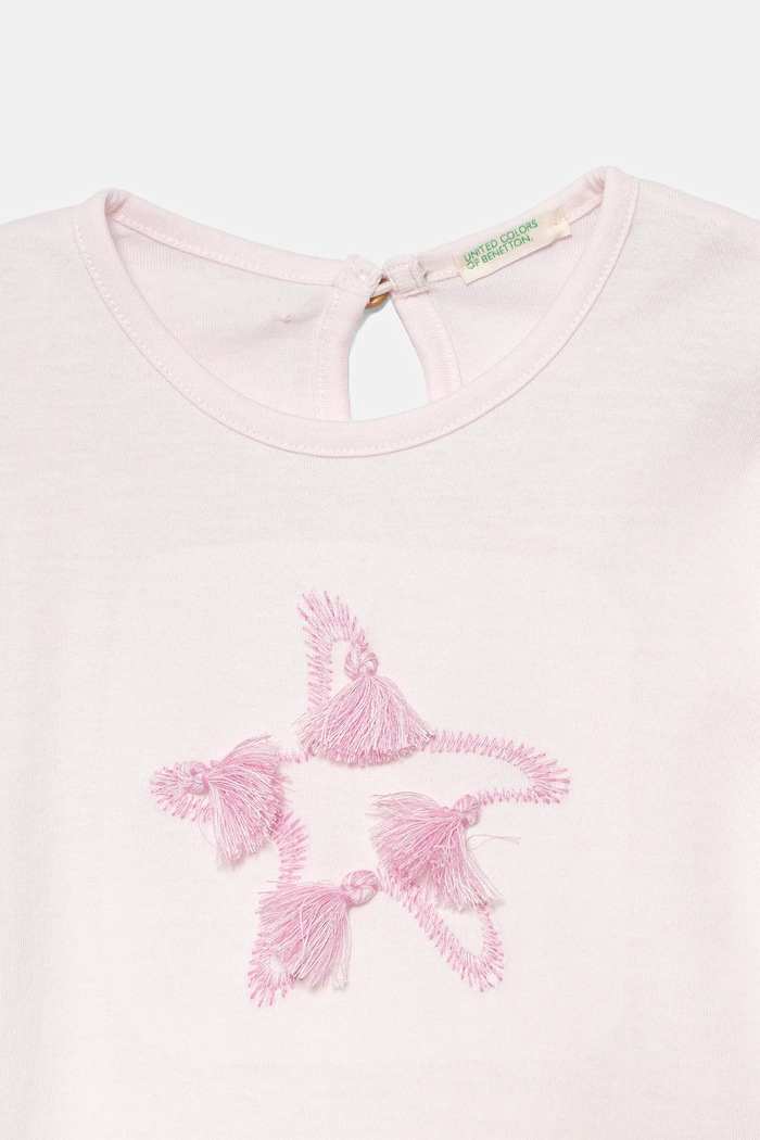Djevojčice Majica kratkih rukava za bebe United Colors of Benetton 3I1XA106C.G.W.Seasonal roza