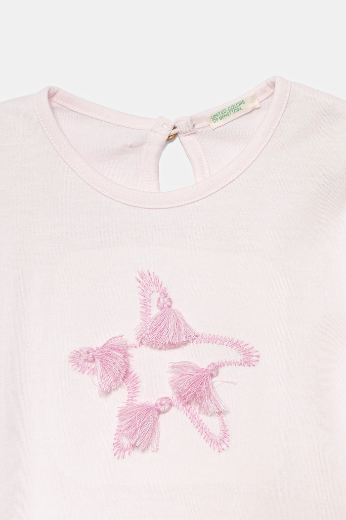 Djevojčice Majica kratkih rukava za bebe United Colors of Benetton 3I1XA106C.G.W.Seasonal roza