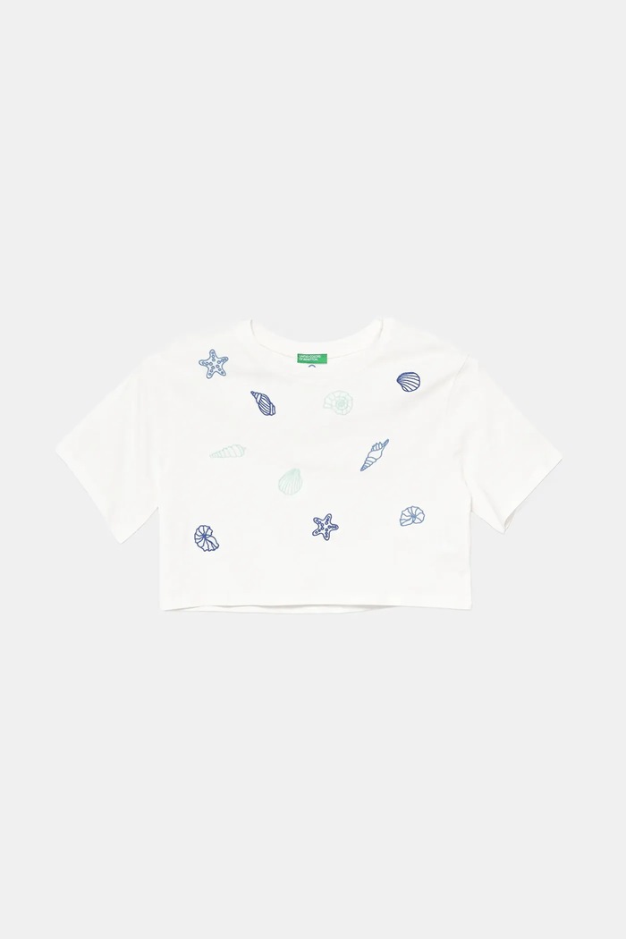 Dětské bavlněné tričko United Colors of Benetton bavlna bílá 3096C10PC.G.Seasonal
