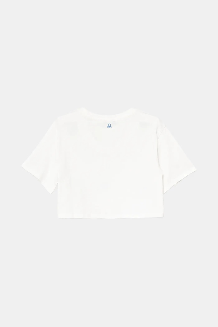 Dětské bavlněné tričko United Colors of Benetton 3096C10PC.G.Seasonal bílá SS25