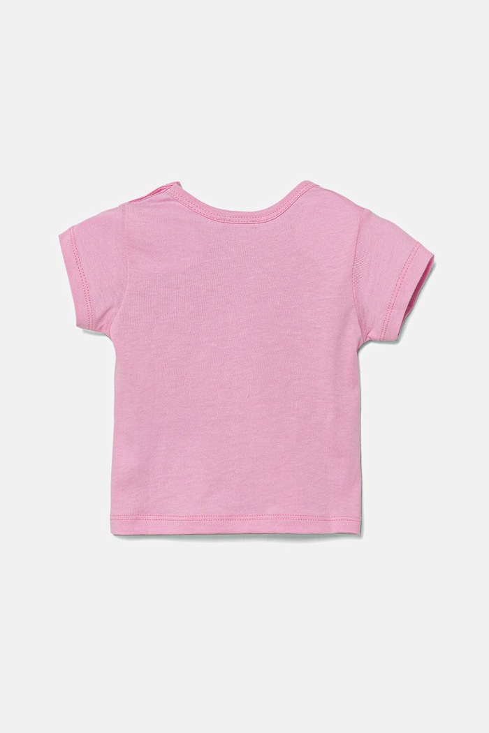 Dětské bavlněné tričko United Colors of Benetton 3I1XA1067.W.Seasonal růžová SS25