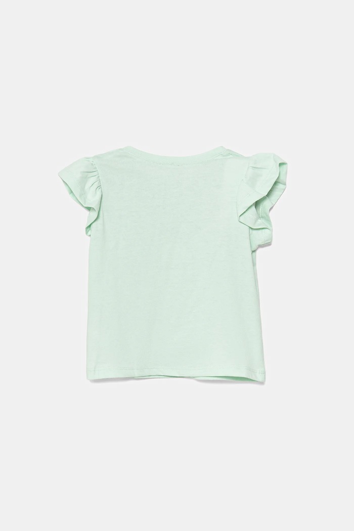 Dětské bavlněné tričko United Colors of Benetton 3096A106F.W.Seasonal zelená SS25