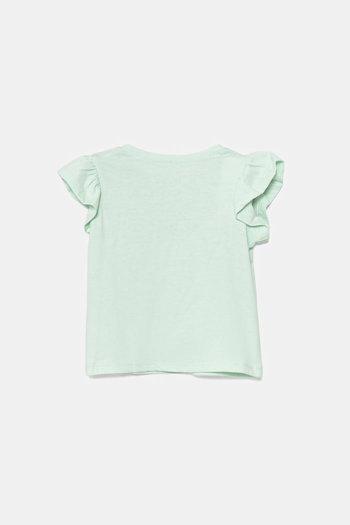 Dětské bavlněné tričko United Colors of Benetton 3096A106F.W.Seasonal zelená SS25