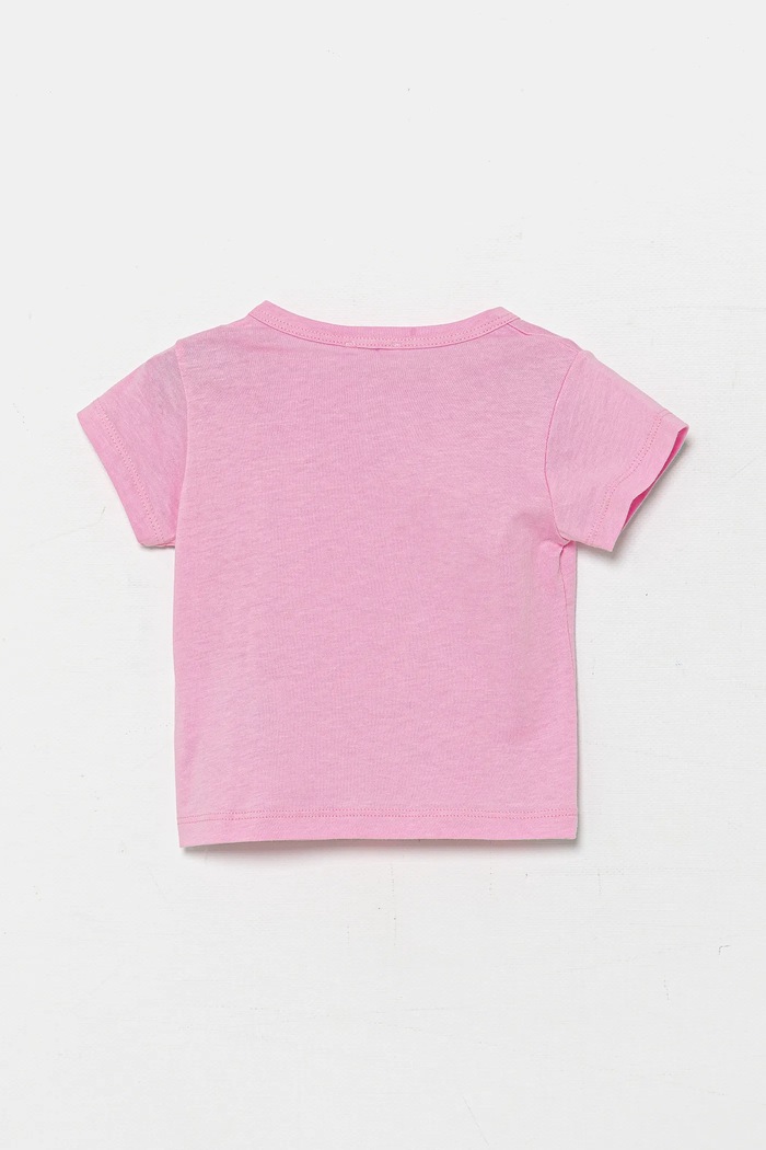 United Colors of Benetton t-shirt bawełniany niemowlęcy 3I1XA1069.G.W.Seasonal różowy SS25