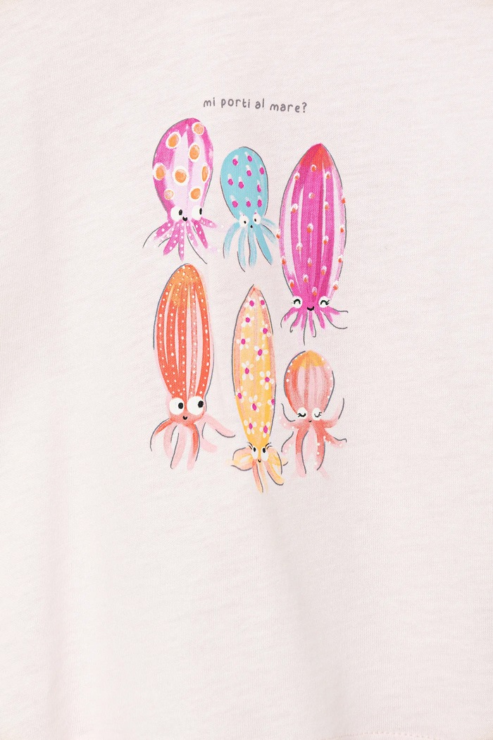 DÍVKA Dětské bavlněné tričko United Colors of Benetton 3I1XA106A.G.W.Seasonal růžová