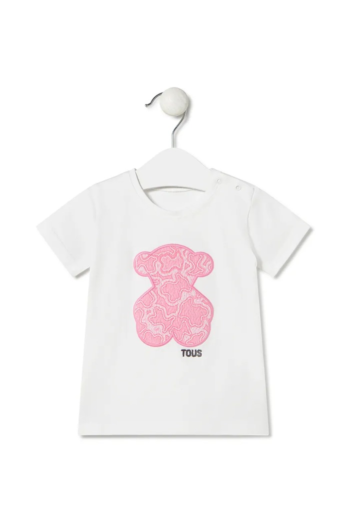 Παιδικό μπλουζάκι Tous MKaos απλικέ λευκό MKaos.2202