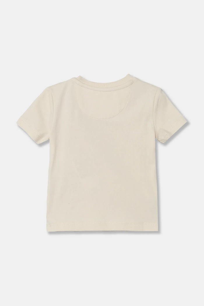 Dječja pamučna majica kratkih rukava Calvin Klein Jeans IN0IN00261.PPYA bež SS25