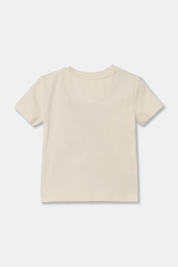 Dječja pamučna majica kratkih rukava Calvin Klein Jeans IN0IN00261.PPYA bež SS25