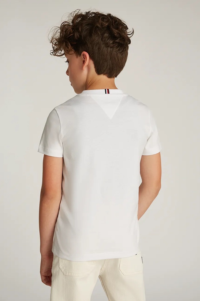 CHLAPEC Dětské bavlněné tričko Tommy Hilfiger KS0KS00594.74.122.PPYA bílá