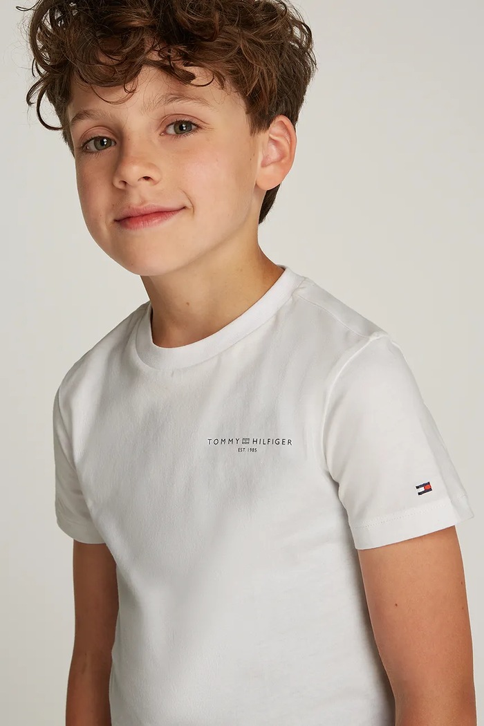 Dětské bavlněné tričko Tommy Hilfiger bílá KS0KS00594.74.122.PPYA