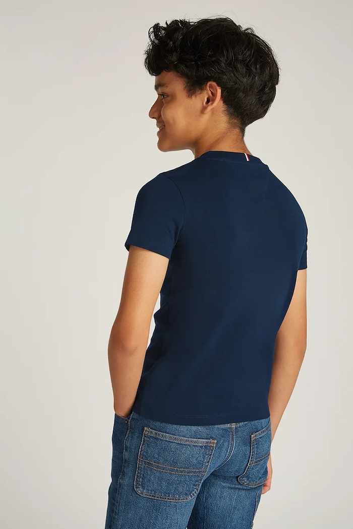 Tommy Hilfiger t-shirt bawełniany dziecięcy granatowy KS0KS00594.74.122.PPYA
