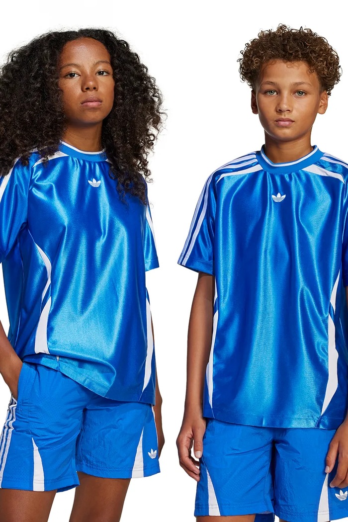 adidas Originals t-shirt dziecięcy aplikacja niebieski JC9125