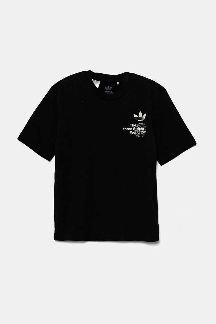 adidas Originals Dětské bavlněné tričko adidas Originals JD1278 černá SS25