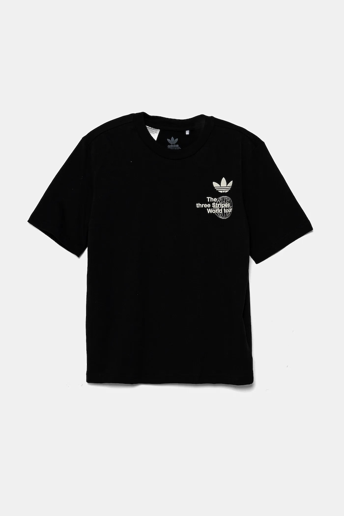 adidas Originals Dětské bavlněné tričko adidas Originals JD1278 černá SS25