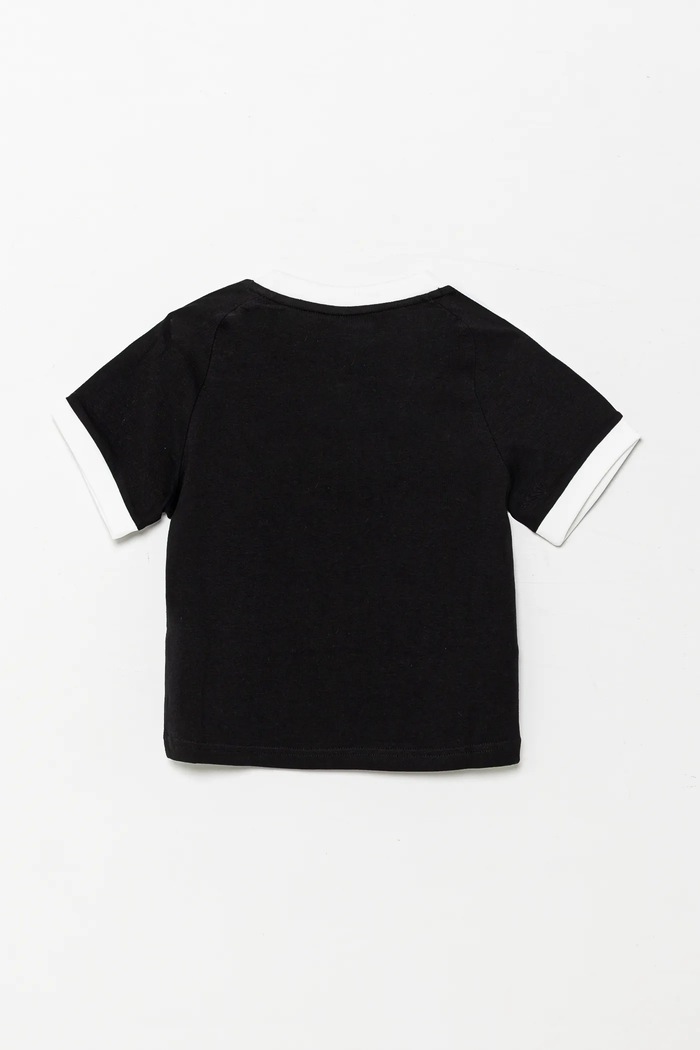 Момче Детска памучна тениска adidas Originals IY2389 черен