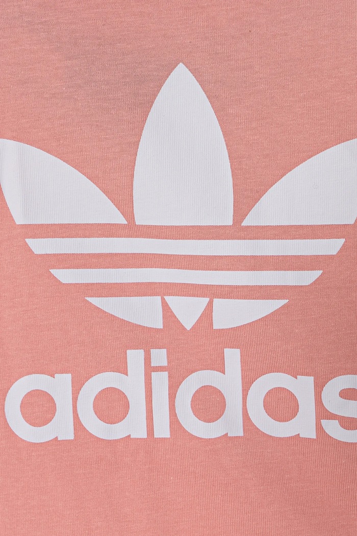 Dječja pamučna majica kratkih rukava adidas Originals narančasta JC9188