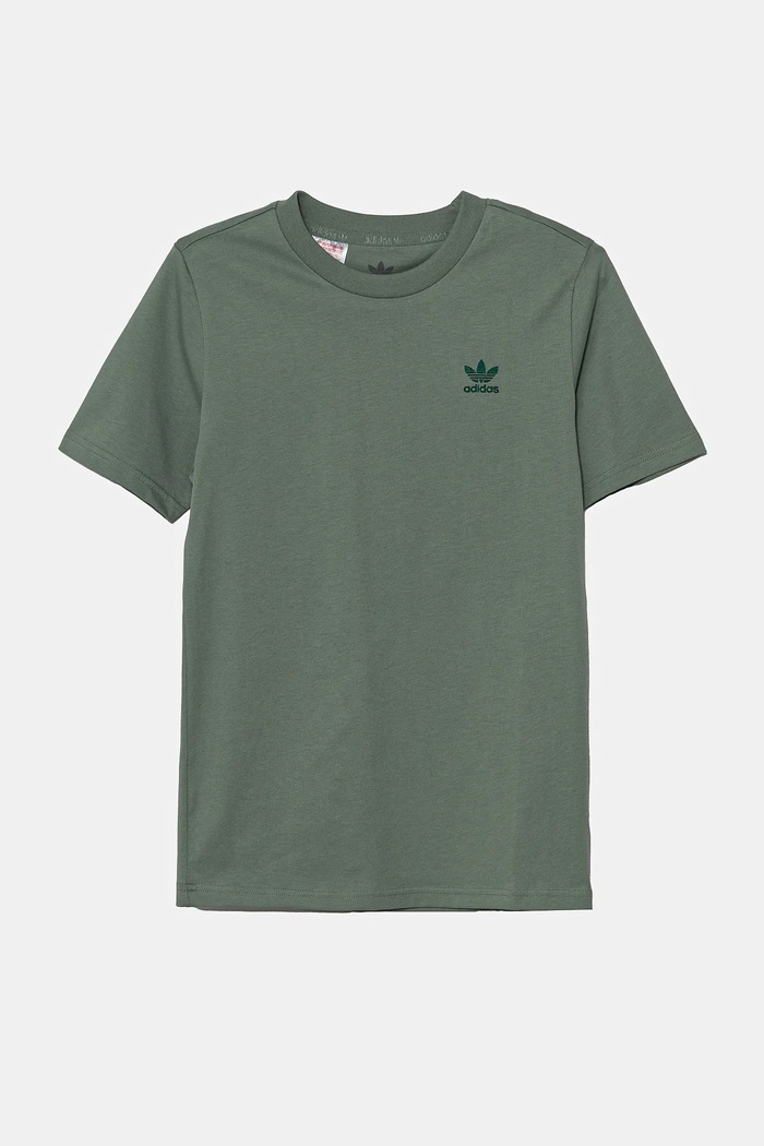 adidas Originals t-shirt bawełniany dziecięcy JC8418 turkusowy SS25