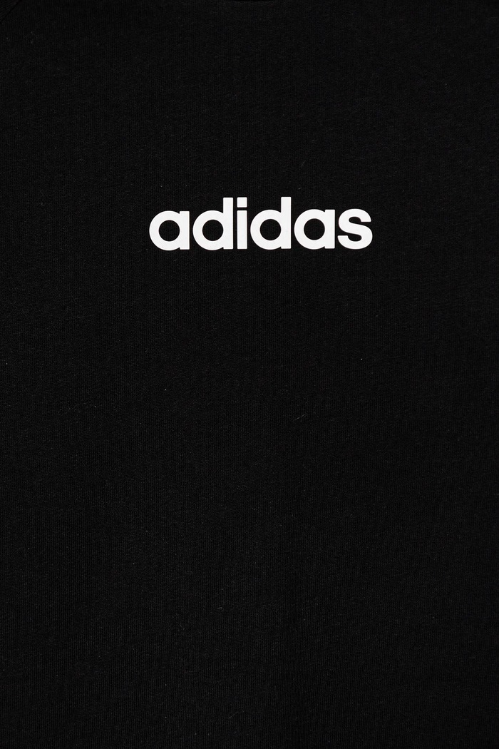 Дитяча бавовняна футболка adidas чорний JC9753
