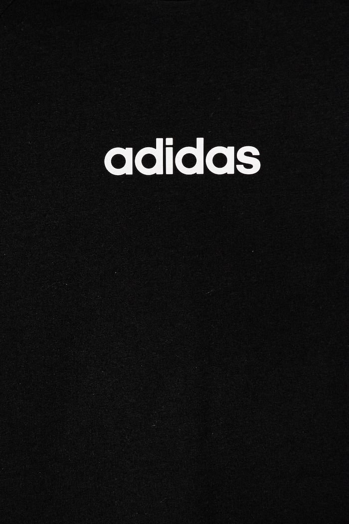 Дитяча бавовняна футболка adidas чорний JC9753