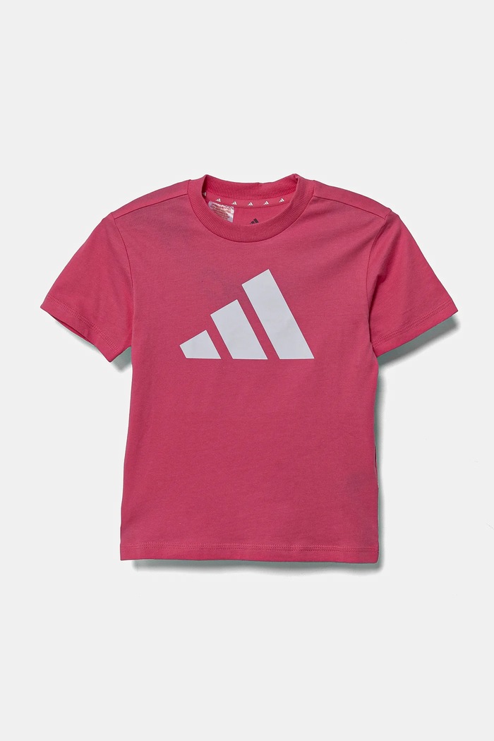 Dětské bavlněné tričko adidas JC9718 růžová SS25