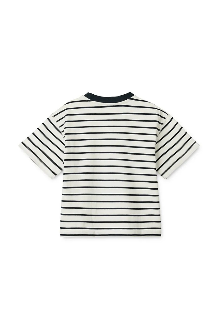 Liewood T-shirt bawełniany dziecięcy Tyler Placement Shortsleeve T-shirt LW19813 biały SS25
