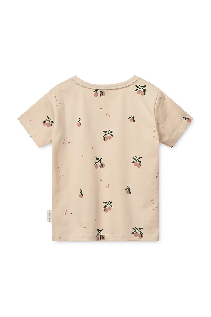 Dječaci Dječja pamučna majica kratkih rukava Liewood Apia Printed Shortsleeve T-shirt LW19845 bež
