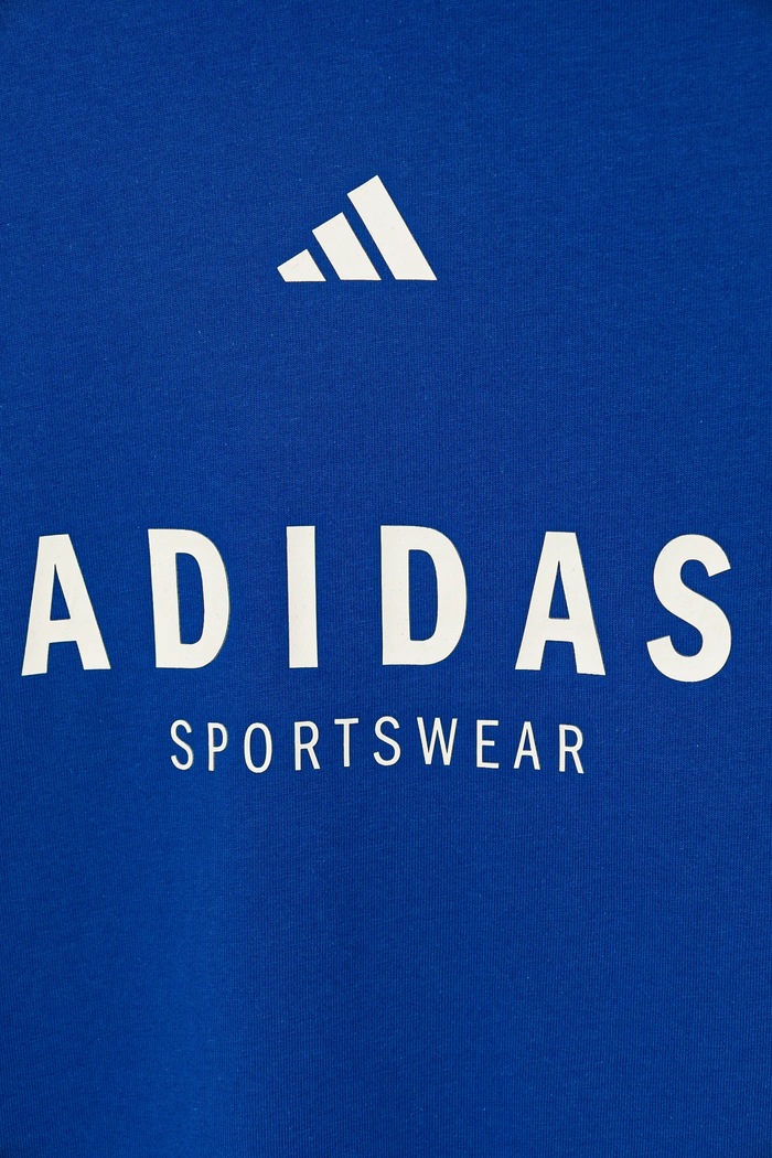 Dětské bavlněné tričko adidas modrá JC7615