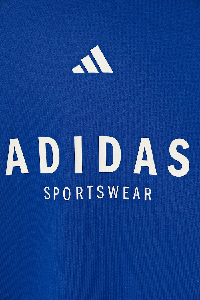 Dětské bavlněné tričko adidas modrá JC7615