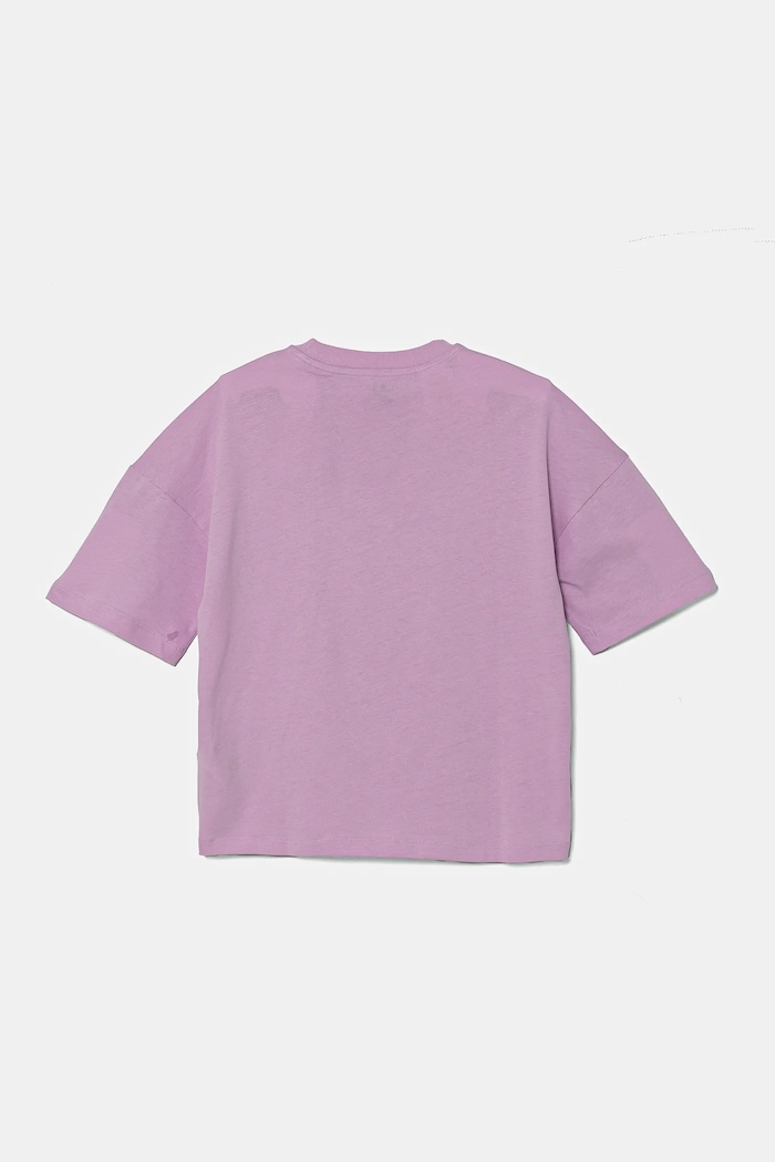 Chłopiec adidas Originals t-shirt bawełniany dziecięcy JD0372 fioletowy