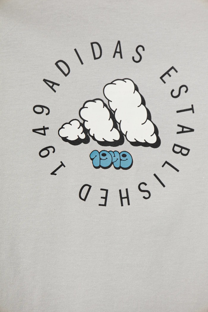 Dětské bavlněné tričko adidas šedá JI6687